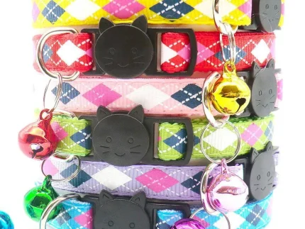 ⭐️Pawsome Pets⭐️ - Argyle Breakaway Safety Kitten Collar - Pink