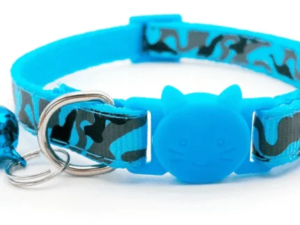 ⭐️Pawsome Pets⭐️ - Black Camouflage Breakaway Safety Cat Collar - DodgerBlue