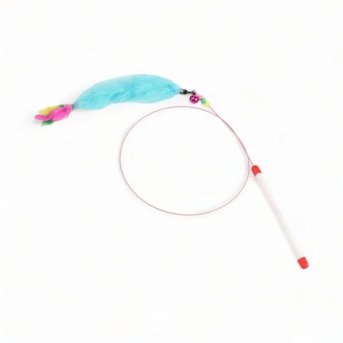 ⭐️Pawsome Pets⭐️ - Blue Feather Bendy Wand Cat Toy - Default Title