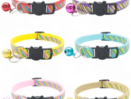 ⭐️Pawsome Pets⭐️ - Candy Cane Breakaway Safety Kitten Collar - LightCoral