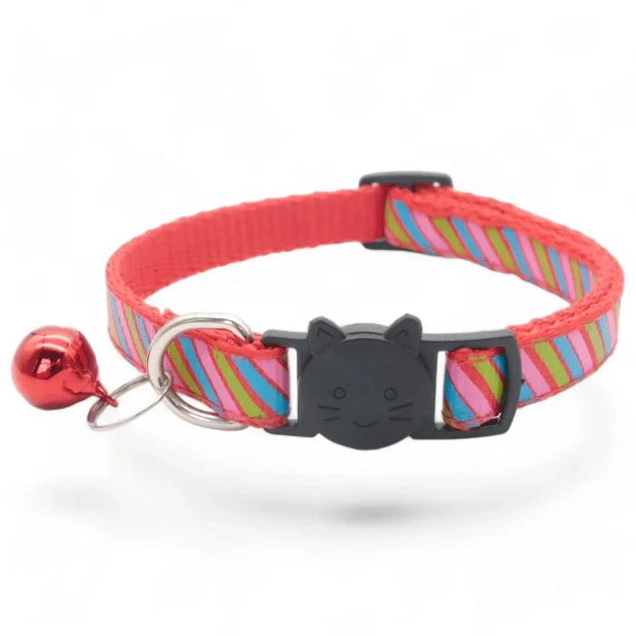 ⭐️Pawsome Pets⭐️ - Candy Cane Breakaway Safety Kitten Collar - LightCoral