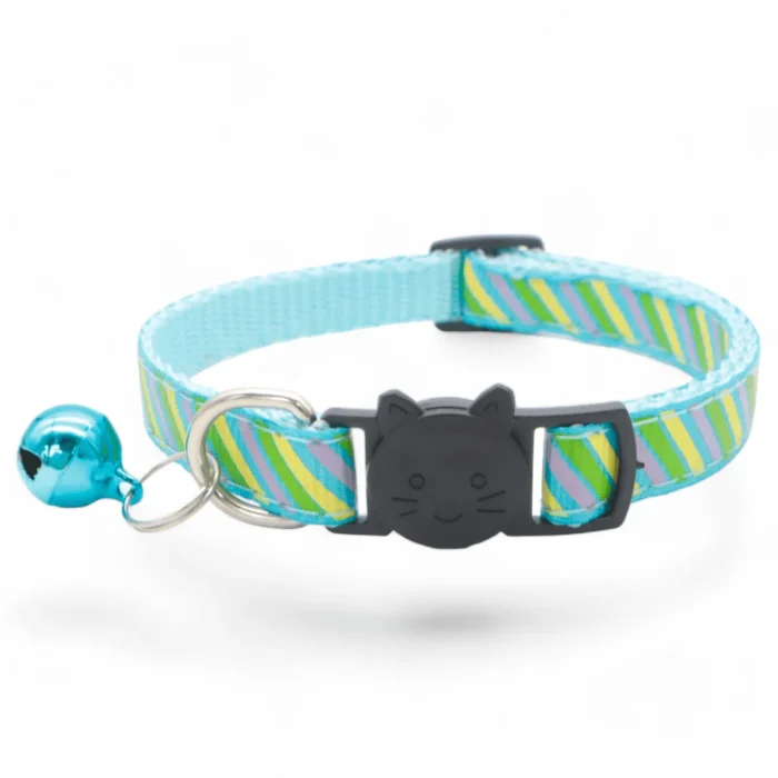 ⭐️Pawsome Pets⭐️ - Candy Cane Breakaway Safety Kitten Collar - MediumTurquoise