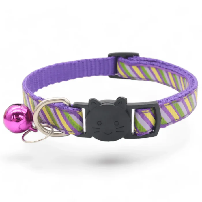 ⭐️Pawsome Pets⭐️ - Candy Cane Breakaway Safety Kitten Collar - Purple
