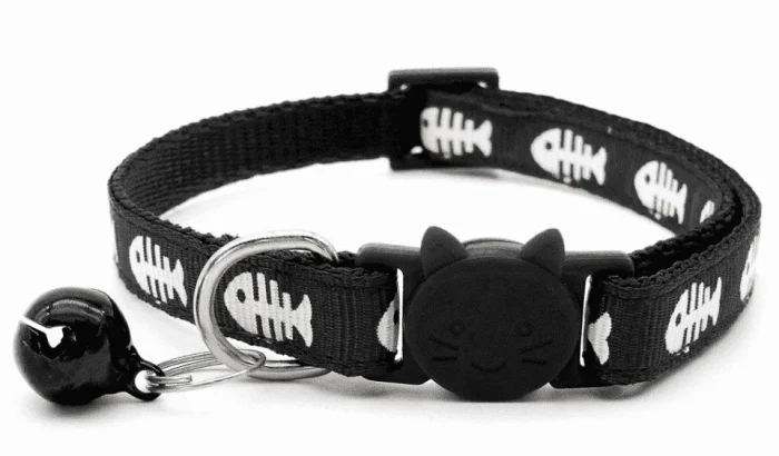 ⭐️Pawsome Pets⭐️ - Fish Breakaway Safety Kitten Collar - Black