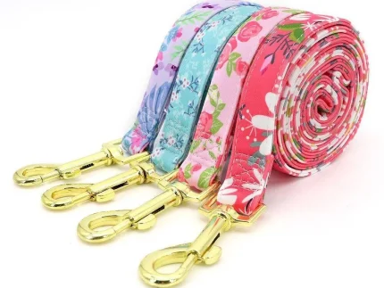 ⭐️Pawsome Pets⭐️ - Flower Design Dog Lead - PowderBlue