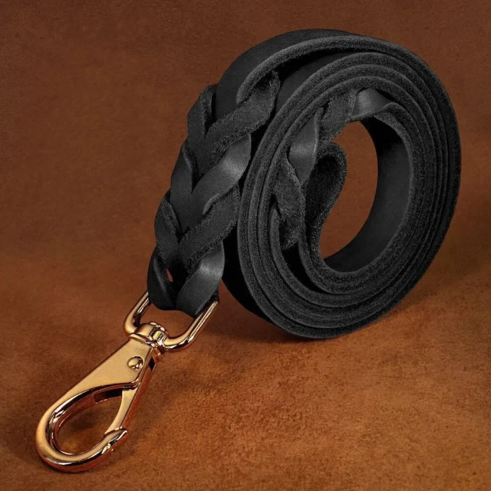 ⭐️Pawsome Pets⭐️ - Heavy Duty Leather Dog Lead - Black