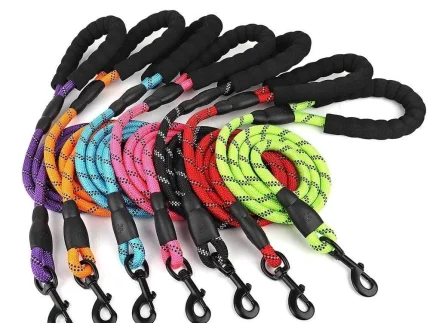 Heavy Duty Leather Dog Lead ⭐️Pawsome Pets⭐️ - Heavy Duty Rope Dog Lead - Black