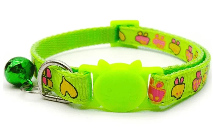 ⭐️Pawsome Pets⭐️ - Mushroom Breakaway Safety Cat Collar - Lime