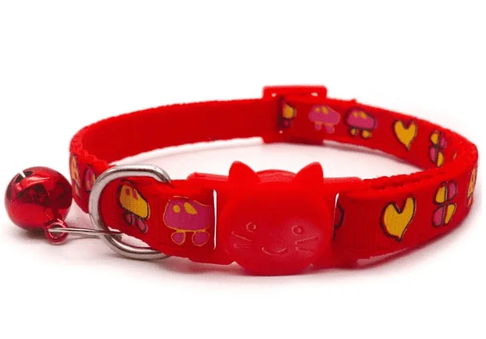 ⭐️Pawsome Pets⭐️ - Mushroom Breakaway Safety Cat Collar - Red