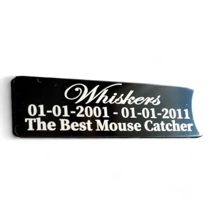 ⭐️Pawsome Pets⭐️ - Pet Memorial Plaque Mirror Stainless - Black (Gloss) / Indoor