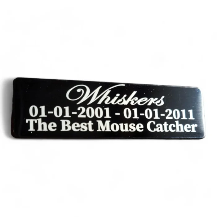 ⭐️Pawsome Pets⭐️ - Pet Memorial Plaque Mirror Stainless - Black (Matte) / Indoor