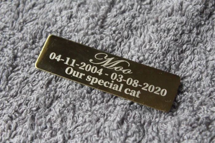 ⭐️Pawsome Pets⭐️ - Pet Memorial Plaque Mirror Stainless - Black (Matte) / Indoor