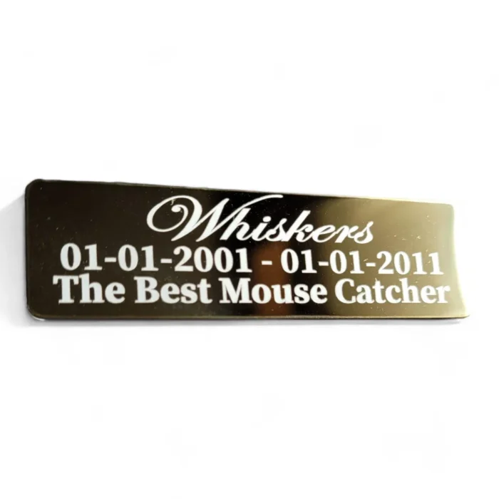 ⭐️Pawsome Pets⭐️ - Pet Memorial Plaque Mirror Stainless - Black (Matte) / Indoor