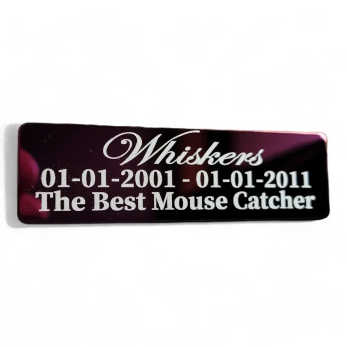 ⭐️Pawsome Pets⭐️ - Pet Memorial Plaque Mirror Stainless - DarkMagenta / Indoor