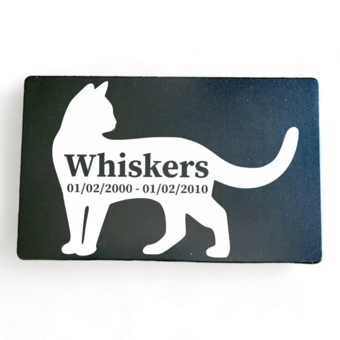 ⭐️Pawsome Pets⭐️ - Pet Memorial Plaque Silhouette - Black / Cat / Indoor