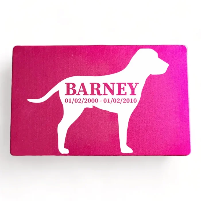 ⭐️Pawsome Pets⭐️ - Pet Memorial Plaque Silhouette - DeepPink / Dog / Indoor