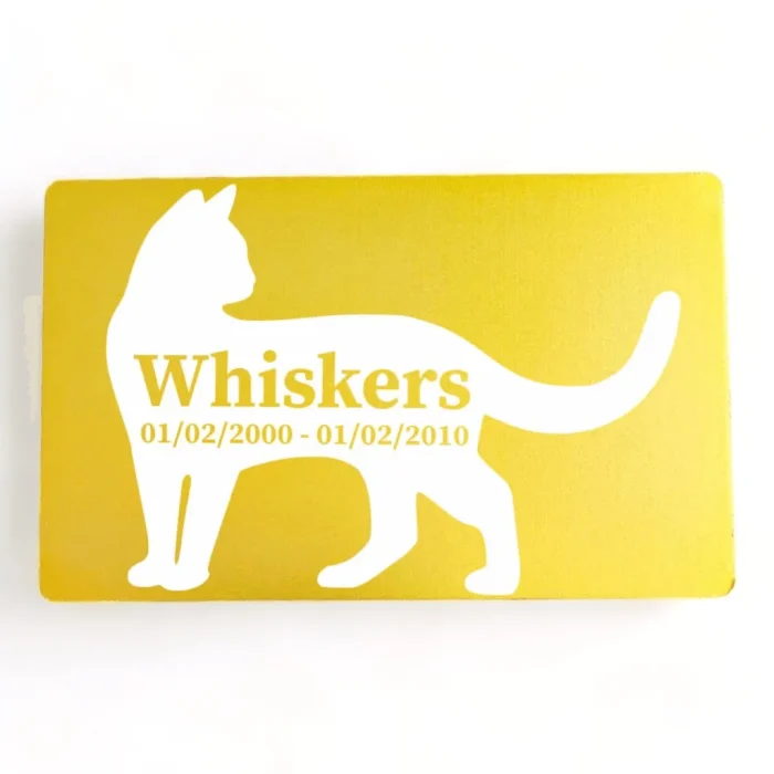 ⭐️Pawsome Pets⭐️ - Pet Memorial Plaque Silhouette - Gold / Cat / Indoor