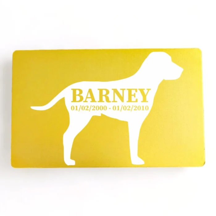 ⭐️Pawsome Pets⭐️ - Pet Memorial Plaque Silhouette - Gold / Dog / Indoor
