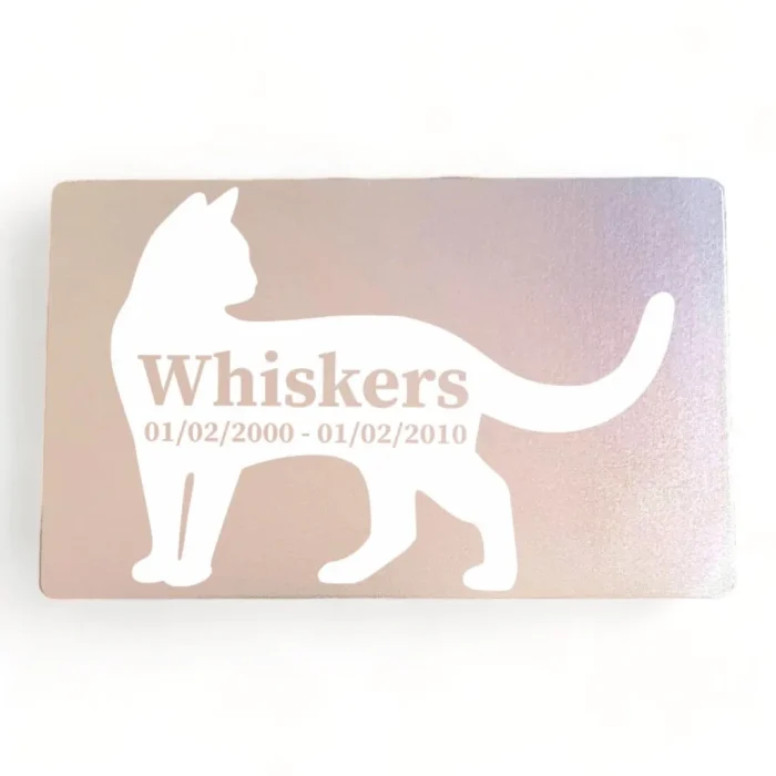 ⭐️Pawsome Pets⭐️ - Pet Memorial Plaque Silhouette - LightPink / Cat / Indoor
