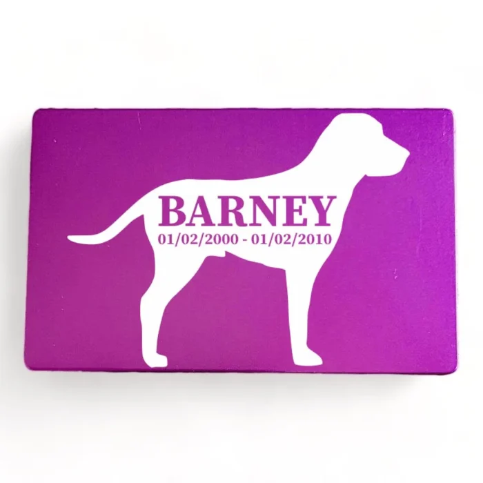 ⭐️Pawsome Pets⭐️ - Pet Memorial Plaque Silhouette - Purple / Dog / Indoor