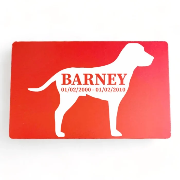 ⭐️Pawsome Pets⭐️ - Pet Memorial Plaque Silhouette - Red / Dog / Indoor