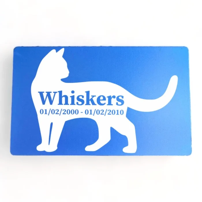 ⭐️Pawsome Pets⭐️ - Pet Memorial Plaque Silhouette - RoyalBlue / Cat / Indoor