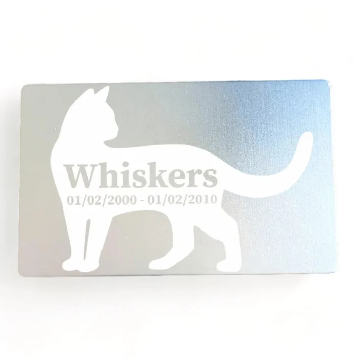 ⭐️Pawsome Pets⭐️ - Pet Memorial Plaque Silhouette - Silver / Cat / Indoor