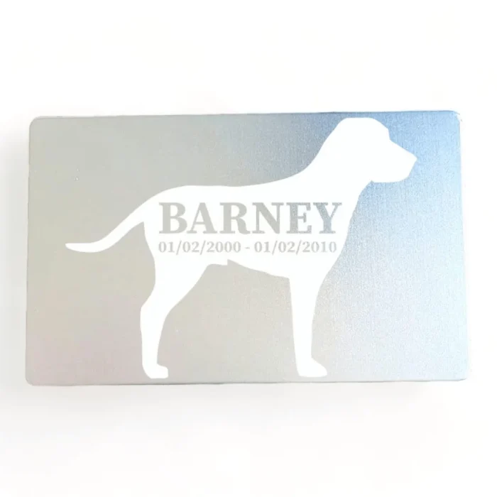 ⭐️Pawsome Pets⭐️ - Pet Memorial Plaque Silhouette - Silver / Dog / Indoor