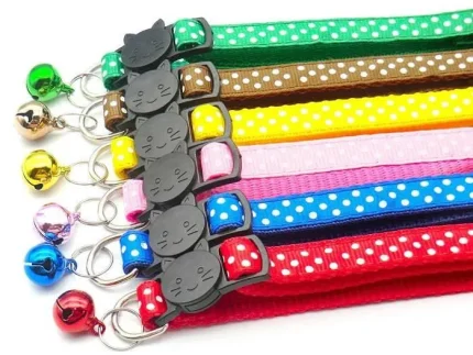 ⭐️Pawsome Pets⭐️ - Polka Dots Breakaway Safety Kitten Collar - Pink