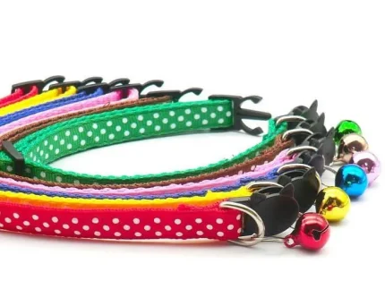 ⭐️Pawsome Pets⭐️ - Polka Dots Breakaway Safety Kitten Collar - Pink