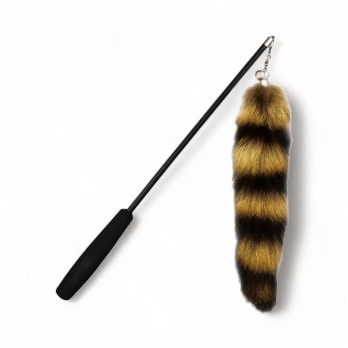 ⭐️Pawsome Pets⭐️ - Raccoon Tail Wand Cat Toy - Default Title