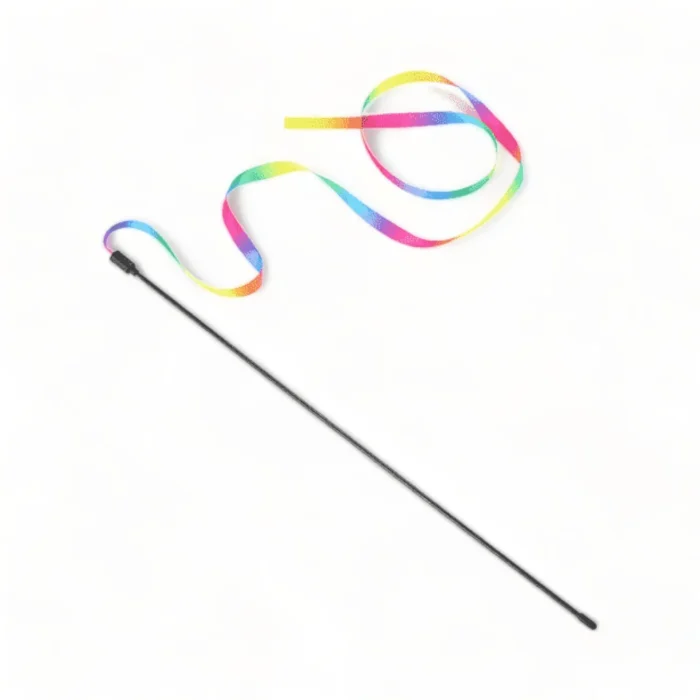 Rainbow Ribbon Wand Toy - ⭐️Pawsome Pets⭐️