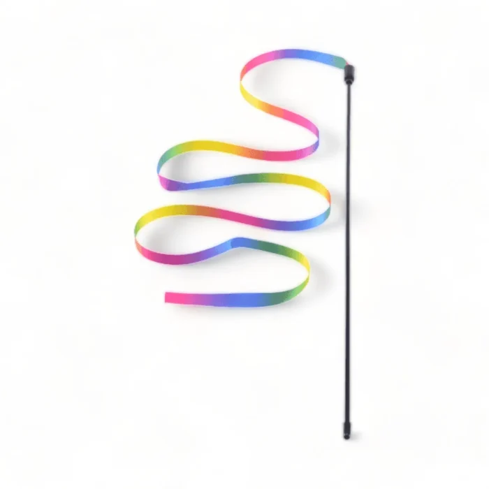 Rainbow Ribbon Wand Toy - ⭐️Pawsome Pets⭐️