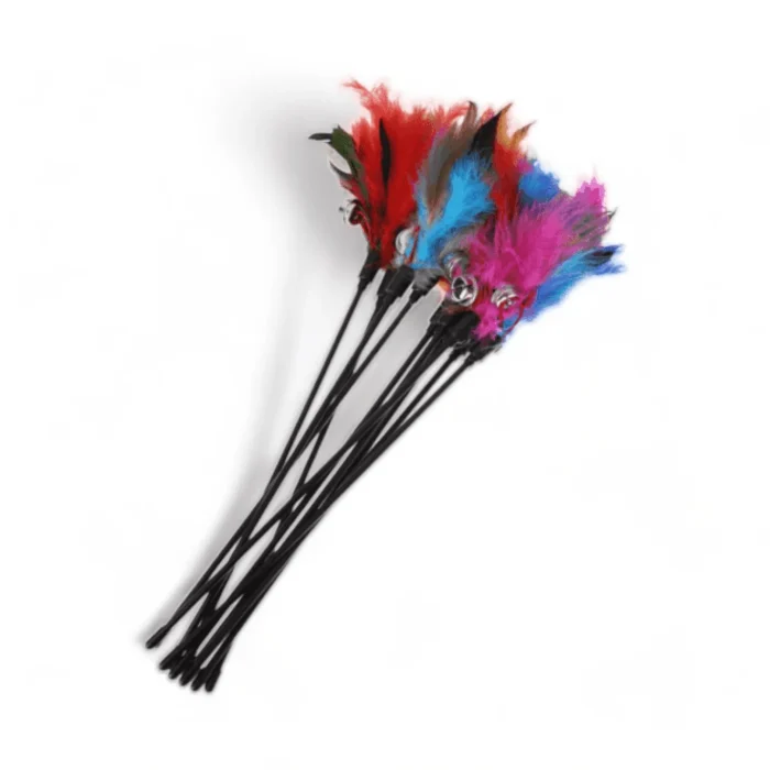 Short Feather Wand Cat Toy - ⭐️Pawsome Pets⭐️