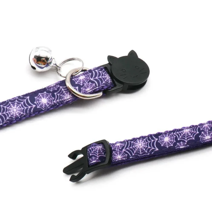 ⭐️Pawsome Pets⭐️ - Spooky Collection Breakaway Safety Kitten Collar - Black Skull & Cross bones
