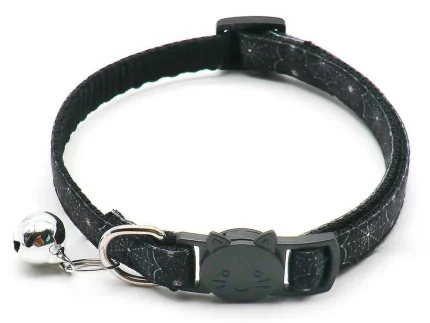 ⭐️Pawsome Pets⭐️ - Spooky Collection Breakaway Safety Kitten Collar - Black Spider web