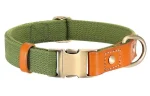 ⭐️Pawsome Pets⭐️ - Two Tone Executive Dog Collar - DarkOliveGreen / S / No
