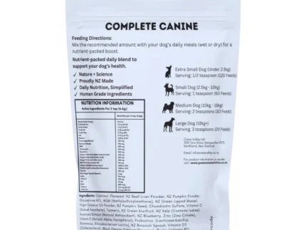Pawsome Nutrition Complete Canine 200g – Dog Supplement NZ